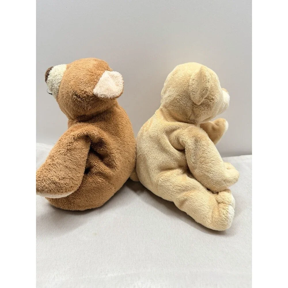 TY Pluffies Bears Slumbers & Baby Woods Plush Tylux Bean Fill Teddys *no tags*